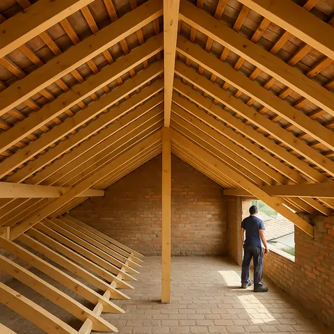 Remplacement de chevrons sur charpente traditionnelle