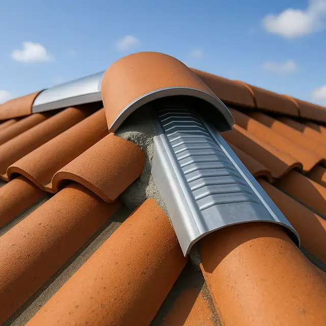 Faîtage ventilé neuf après intervention